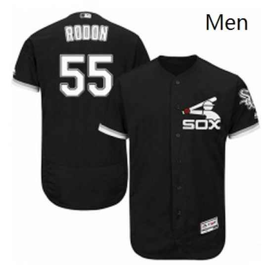 Mens Majestic Chicago White Sox 55 Carlos Rodon Authentic Black Alternate Home Cool Base MLB Jersey